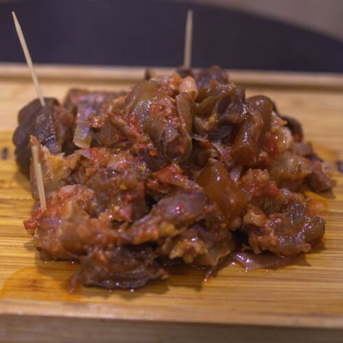 PEPPERED COW HEAD
