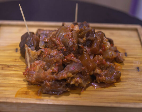 PEPPERED COW HEAD